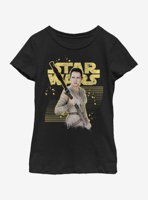 Star Wars The Force Awakens Rey Lines Youth Girls T-Shirt