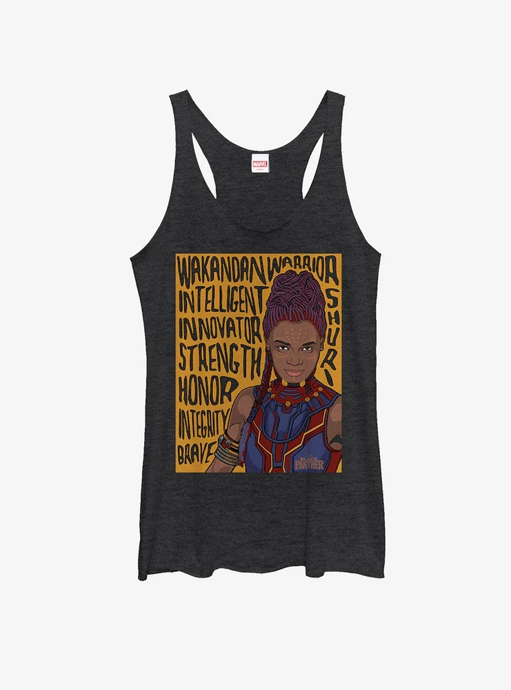 Marvel Black Panther Shuri Verbiage Girls Tank