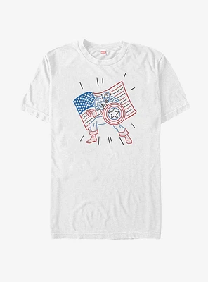 Marvel Captain America Neon T-Shirt