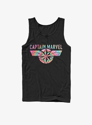 Marvel Captain Tie-Dye Logo Tank