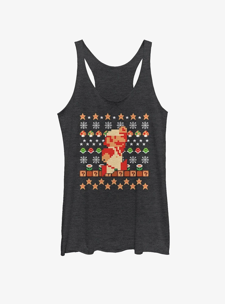 Nintendo Mario Holiday Pixels Girls Tank