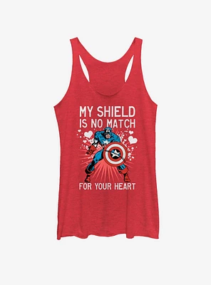 Marvel Captain America Heart Shield Girls Tank