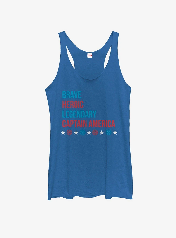 Marvel Captain America Stacked Type Girls Tank