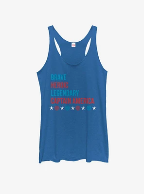 Marvel Captain America Stacked Type Girls Tank