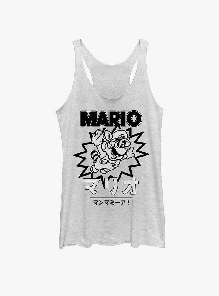 Nintendo Mario Japanese Text Girls Tank