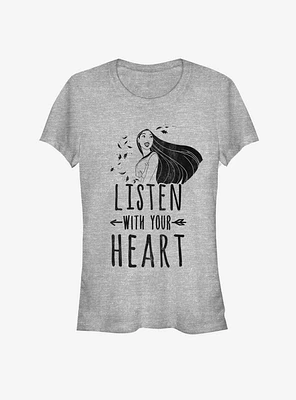 Disney Pocahontas Listen With Your Heart Girls T-Shirt