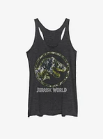 Jurassic Park Camo Yellow Dino Girls Tank