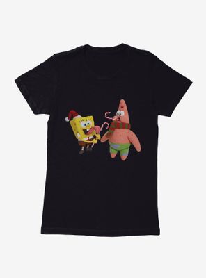 SpongeBob SquarePants Christmas Candy Canes Womens T-Shirt