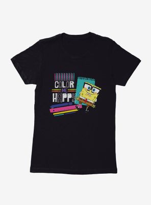 SpongeBob SquarePants Color Me Happy Womens T-Shirt