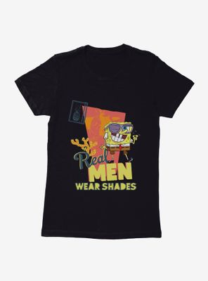 SpongeBob SquarePants Real Men Wear Shades Womens T-Shirt