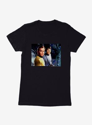 Star Trek Captain Kirk And Spock Womens T-Shirt