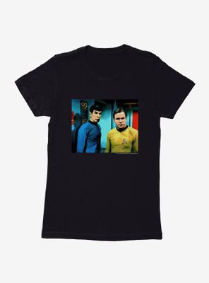 Star Trek Spock And Kirk Original Series Womens T-Shirt