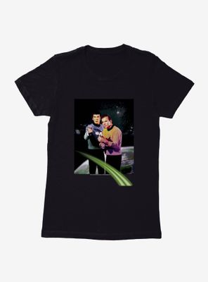 Star Trek Spock Kirk Phaser Womens T-Shirt