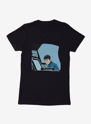 Star Trek Spock Control Room Womens T-Shirt