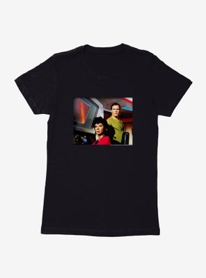 Star Trek Uhura And Kirk Original Series Womens T-Shirt
