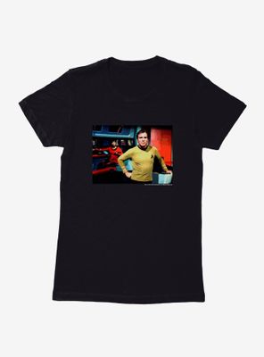 Star Trek Uhura And Kirk Pose Womens T-Shirt