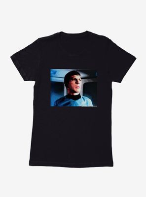 Star Trek Spock Blue Womens T-Shirt