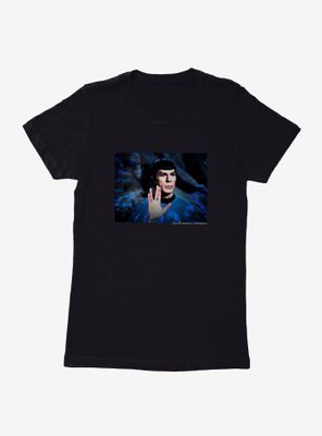 Star Trek Spock Vulcan Salute Womens T-Shirt