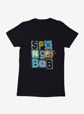 SpongeBob SquarePants Guitar Rocking Out Womens T-Shirt