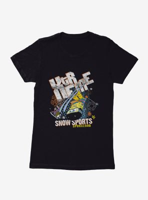 SpongeBob SquarePants Xtreme Snow Sports Womens T-Shirt