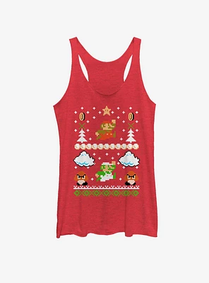 Nintendo Christmas Mario Girls Tank