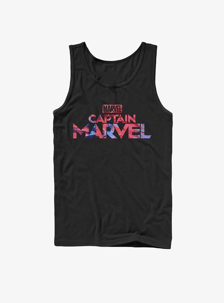 Marvel Captain Logo Tie-Dye Tank