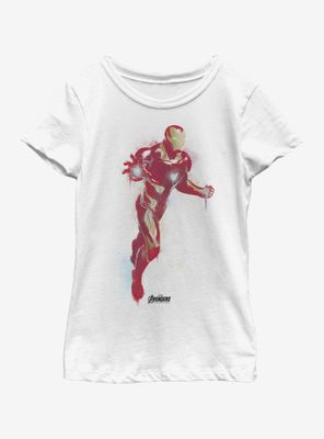 Marvel Avengers: Endgame Ironman Paint Youth Girls T-Shirt