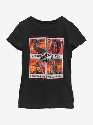 Jurassic Park Candid Carnivores Youth Girls T-Shirt