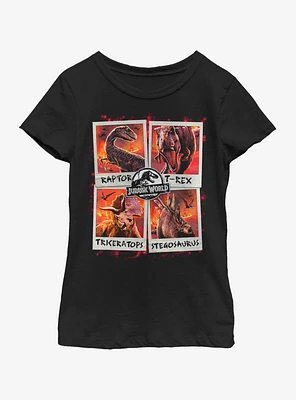 Jurassic Park Candid Carnivores Youth Girls T-Shirt