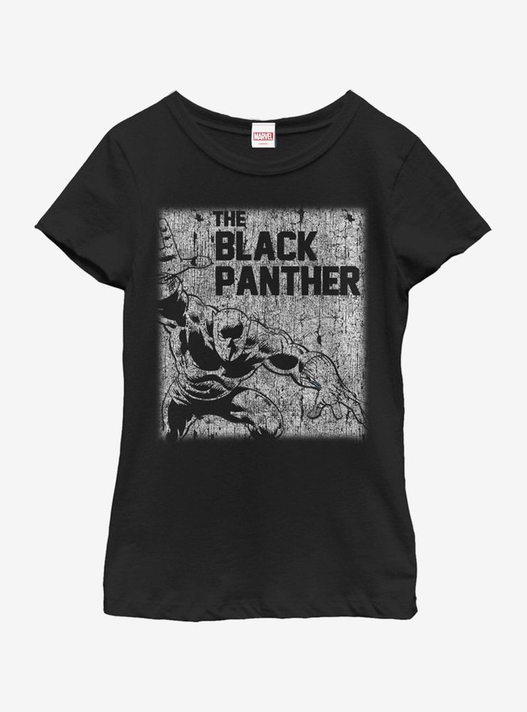 Marvel Black Panther T'Chala Chalk Youth Girls T-Shirt