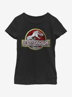 Jurassic Park Chrome Logo Youth Girls T-Shirt