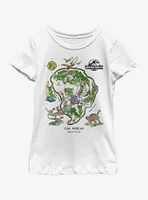 Jurassic Park Isla Nublar Youth Girls T-Shirt