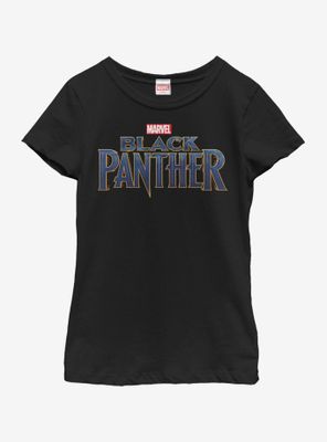 Marvel Black Panther Straight Logo Youth Girls T-Shirt