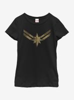 Marvel Captain Costume Symbol Youth Girls T-Shirt