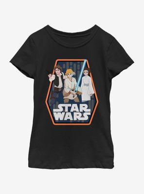 Star Wars Character Pendant Youth Girls T-Shirt