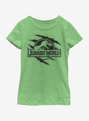 Jurassic World Logo Scale Slash Youth Girls T-Shirt