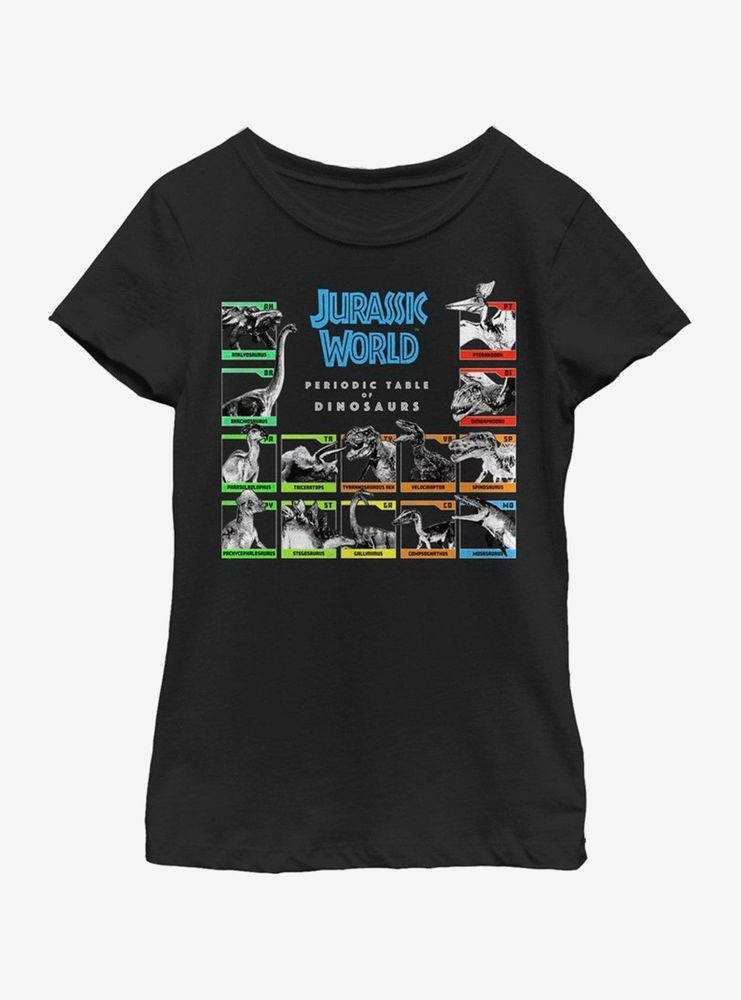 Jurassic Park Periodic Dinos Youth Girls T-Shirt