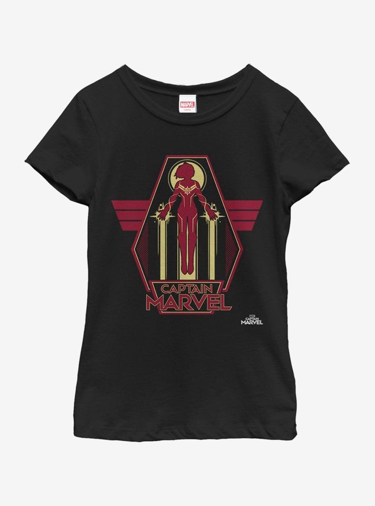 Marvel Captain Take Flight Youth Girls T-Shirt