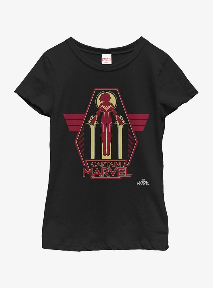 Marvel Captain Take Flight Youth Girls T-Shirt