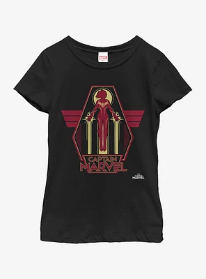 Marvel Captain Take Flight Youth Girls T-Shirt
