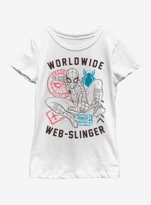 Marvel Spiderman: Far From Home World Wide Web Vintage Youth Girls T-Shirt