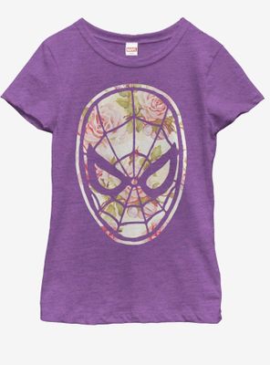 Marvel Spiderman Light Floral Spidey Youth Girls T-Shirt