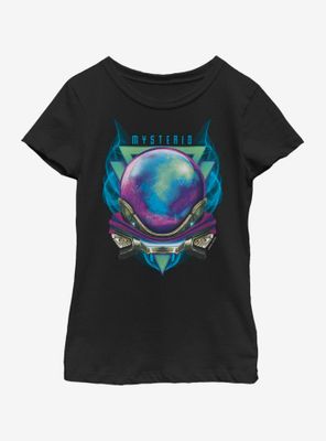 Marvel Spiderman: Far From Home Mysterio Badge Bust Youth Girls T-Shirt