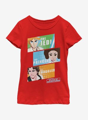 Star Wars Galaxy Panels Youth Girls T-Shirt