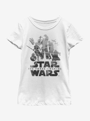 Star Wars The Force Awakens Sihouettes Youth Girls T-Shirt