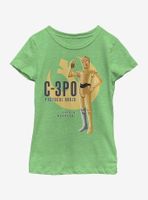 Star Wars C-3PO Galaxy Adventures Youth Girls T-Shirt