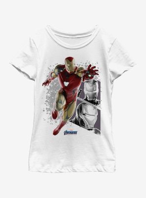 Marvel Avengers: Endgame Ironman Panels Youth Girls T-Shirt