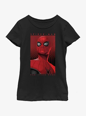Marvel Spiderman: Far From Home Posterized Spidey Youth Girls T-Shirt