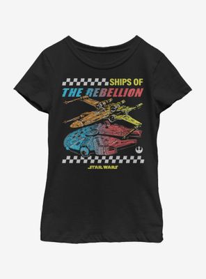 Star Wars Rebel Ships Youth Girls T-Shirt