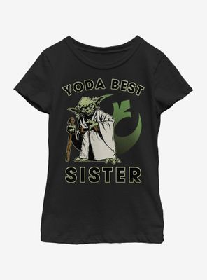 Star Wars Yoda Best Sister Youth Girls T-Shirt